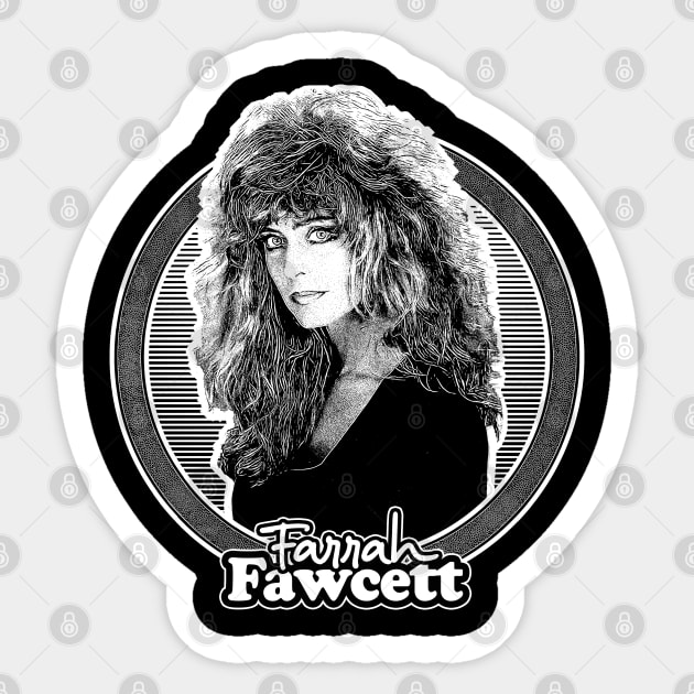 Farrah Fawcett //  Retro Fan Art Design Sticker by DankFutura